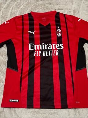 Puma AC MILAN 2021 2022 Home Football Shirt Soccer Jersey Size Men’s Large Adult